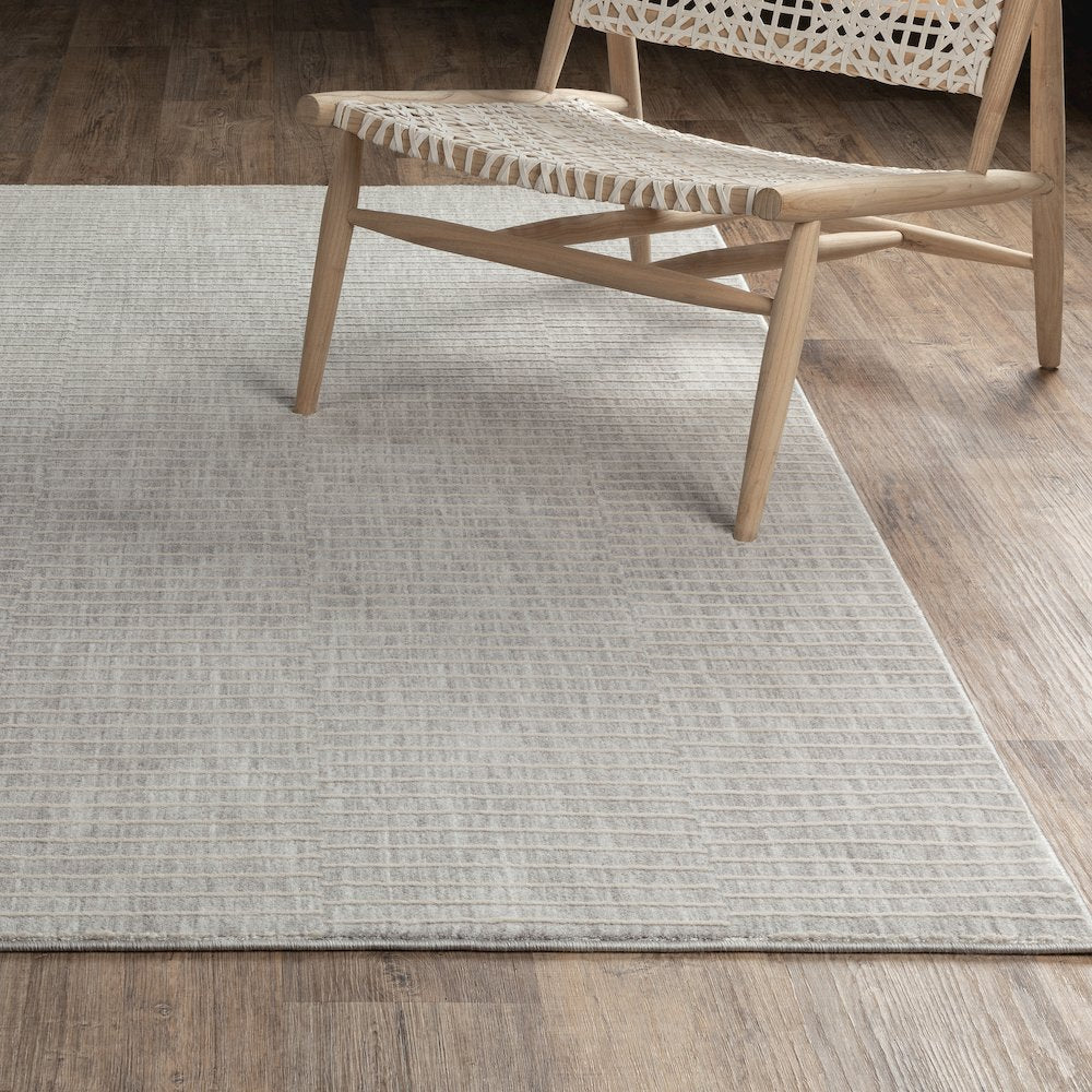 Oliver OLV08 Grey/ Beige Indoor Area Rug - 2'3" x 7'6"
