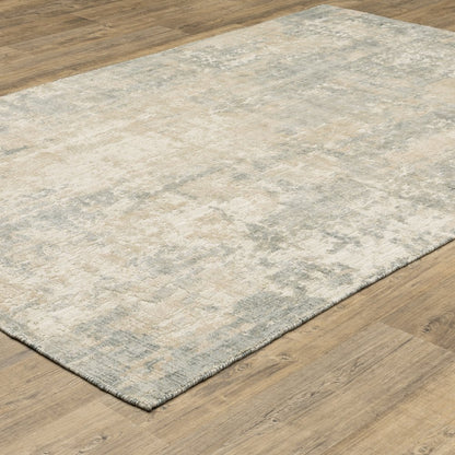 Solstice SLS03 Slate/ Beige Indoor Area Rug - 9' x 12'