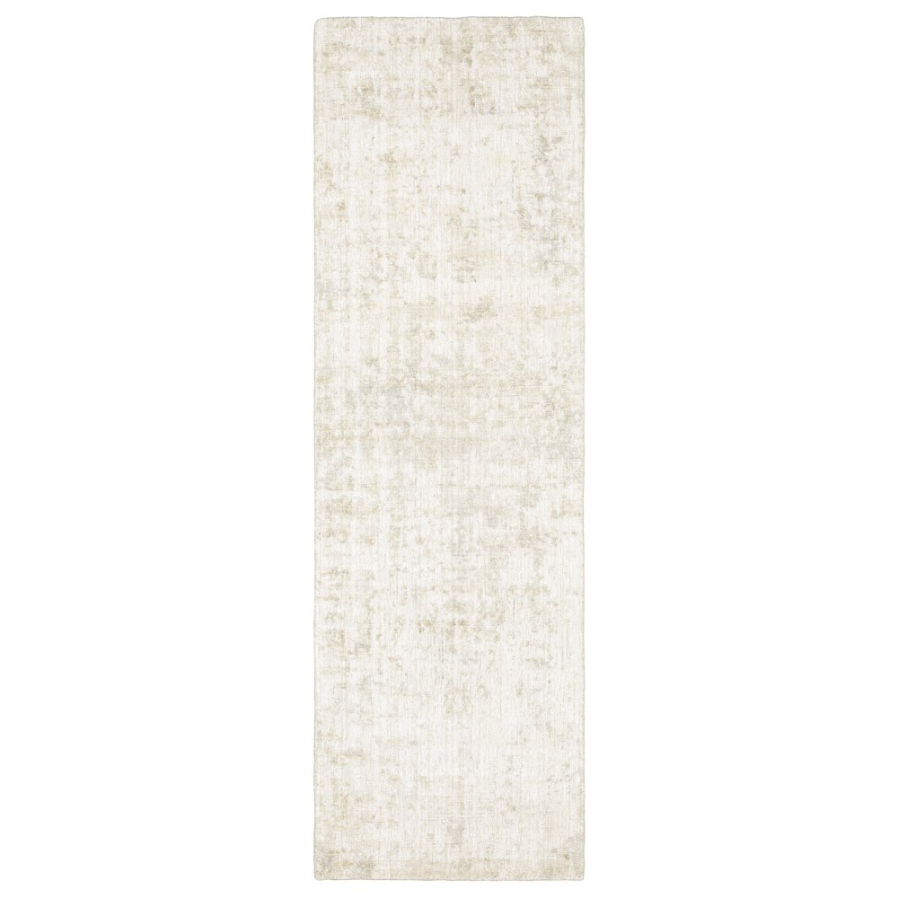 Solstice SLS04 Ivory/ Beige Indoor Area Rug - 2'6" x 8'