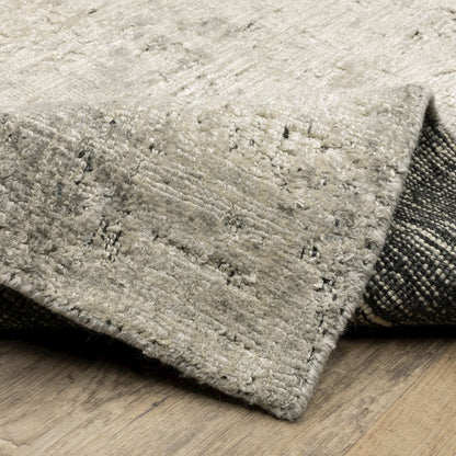 Solstice SLS05 Beige/ Charcoal Indoor Area Rug - 6' x 9'