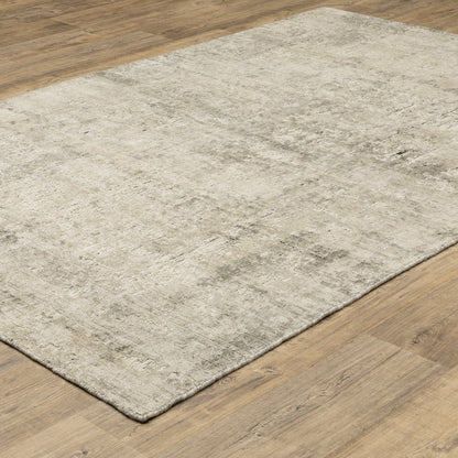 Solstice SLS05 Beige/ Charcoal Indoor Area Rug - 9' x 12'