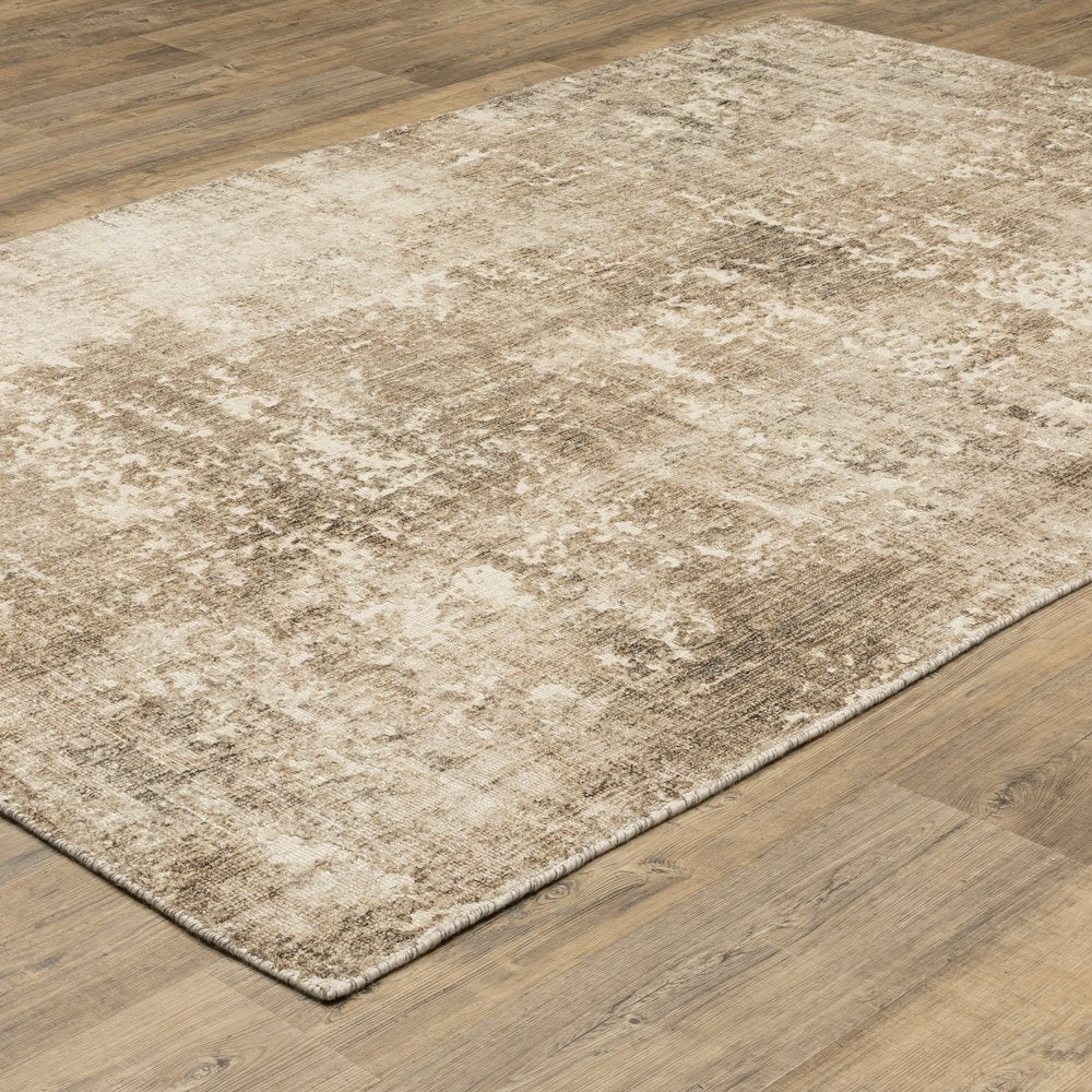 Solstice SLS06 Brown/ Beige Indoor Area Rug - 8' x 10'