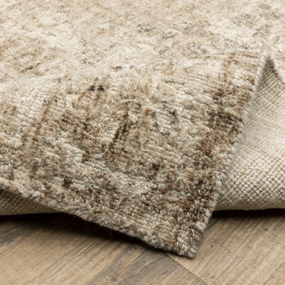 Solstice SLS06 Brown/ Beige Indoor Area Rug - 10' x 14'