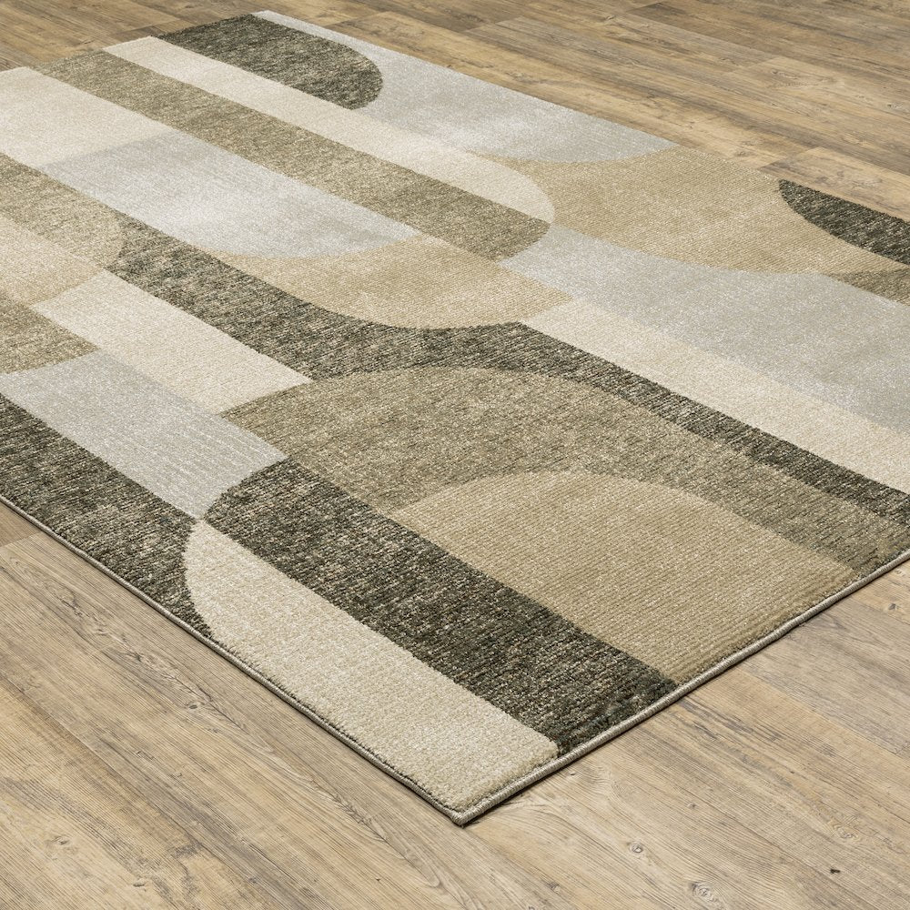 Strada STR02 Brown/ Beige Indoor Area Rug - 6'7" x 9'6"