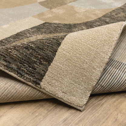 Strada STR02 Brown/ Beige Indoor Area Rug - 6'7" x 9'6"