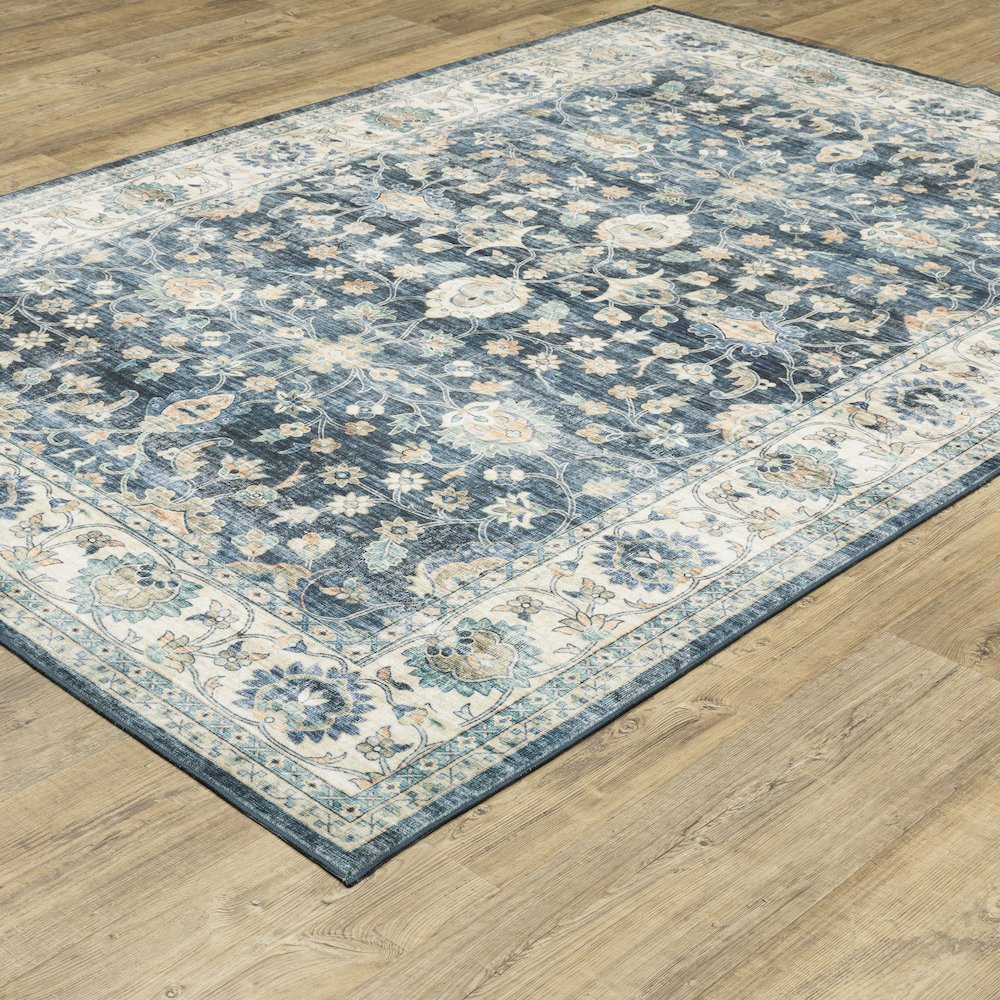 Sumter SUM02 Blue/ Ivory Indoor Area Rug - 2' x 3'