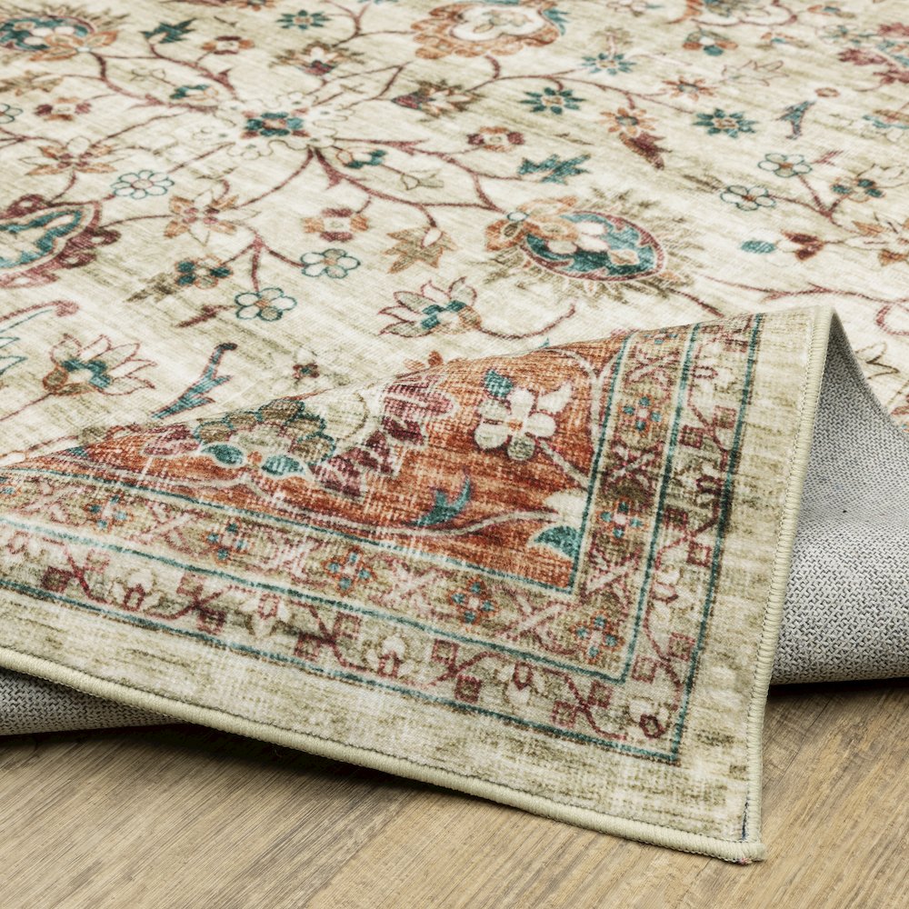Sumter SUM03 Ivory/ Rust Indoor Area Rug - 3'6" x 5'6"