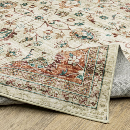 Sumter SUM03 Ivory/ Rust Indoor Area Rug - 3'6" x 5'6"