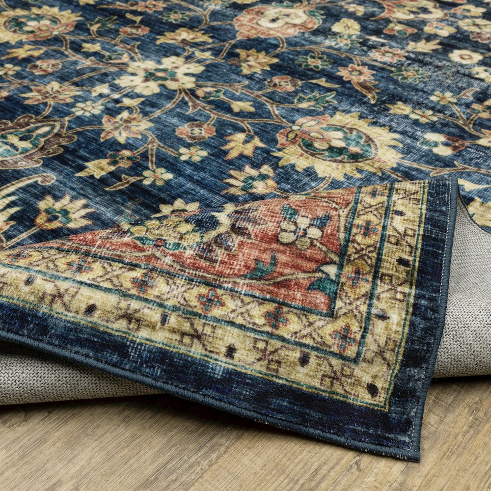 Sumter SUM04 Blue/ Rust Indoor Area Rug - 2' x 3'