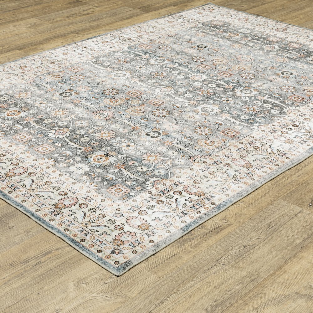 Sumter SUM07 Grey/ Ivory Indoor Area Rug - 2' x 3'