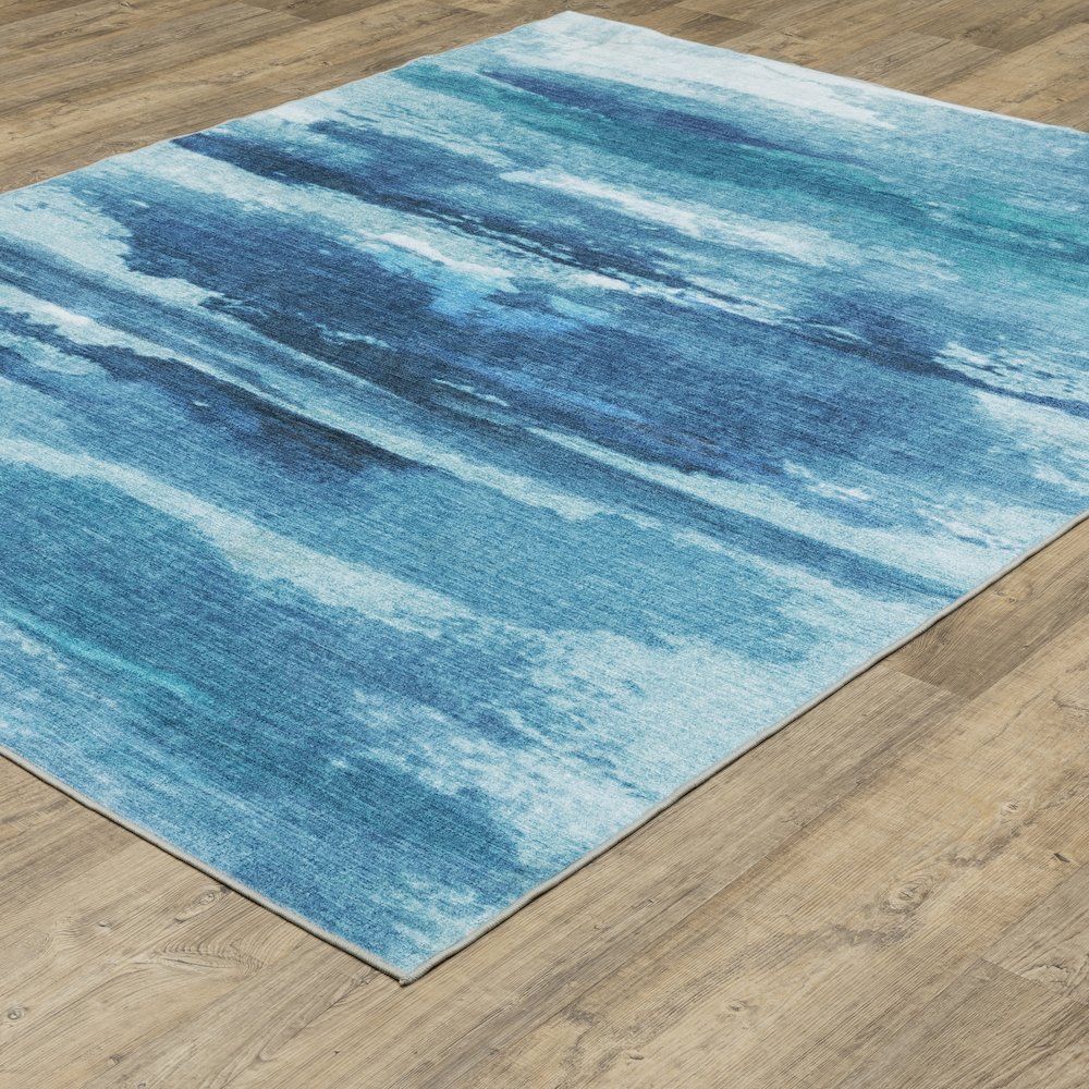 Sumter SUM10 Blue/ Ivory Indoor Area Rug - 5' x 7'