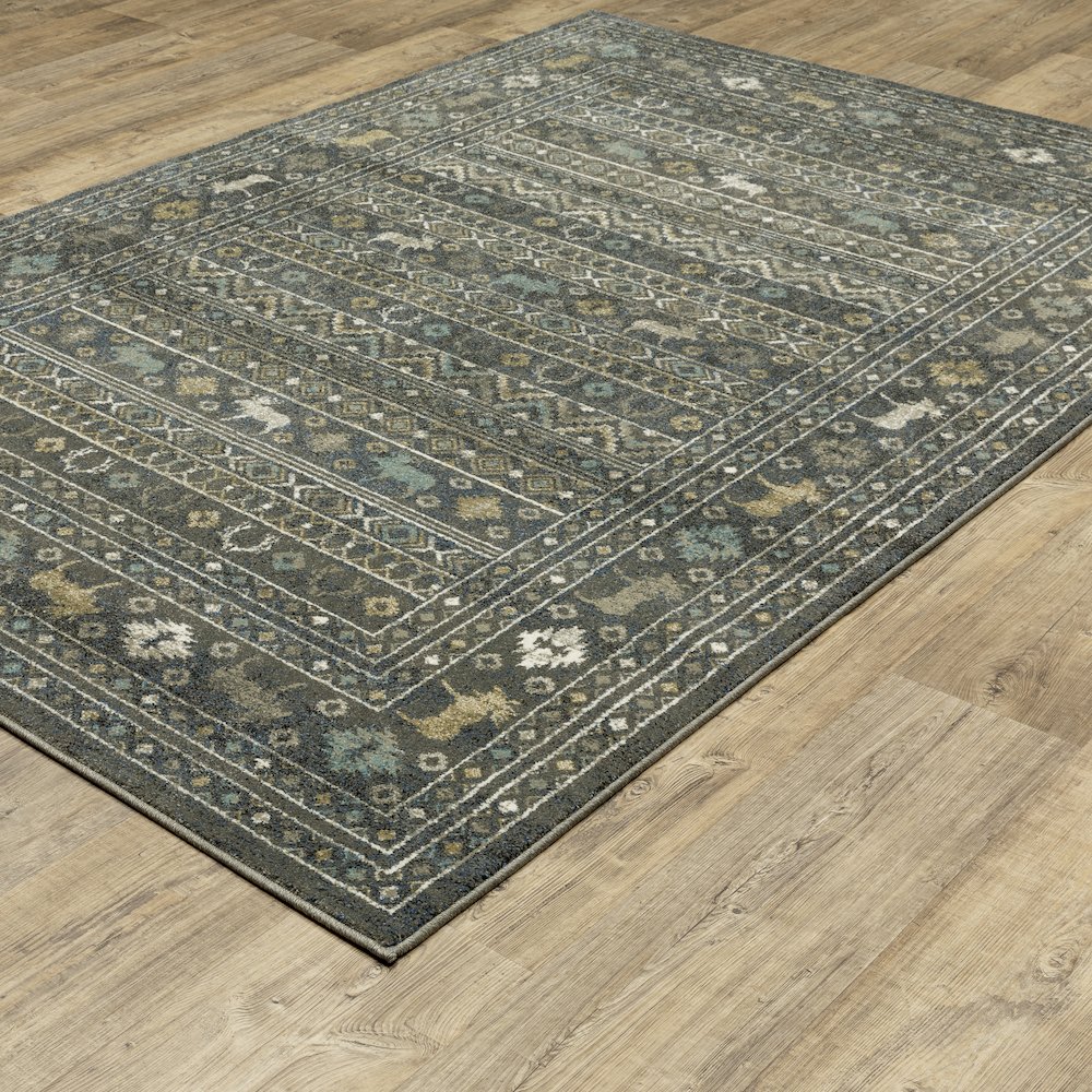 Venice 095E8 Blue/ Gold Indoor Area Rug - 9'10" x 12'10"