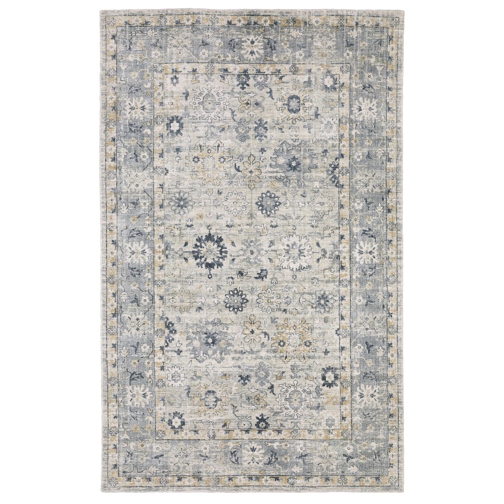 Runner Traditional Rug Made of Wool and Viscose, Ivory color