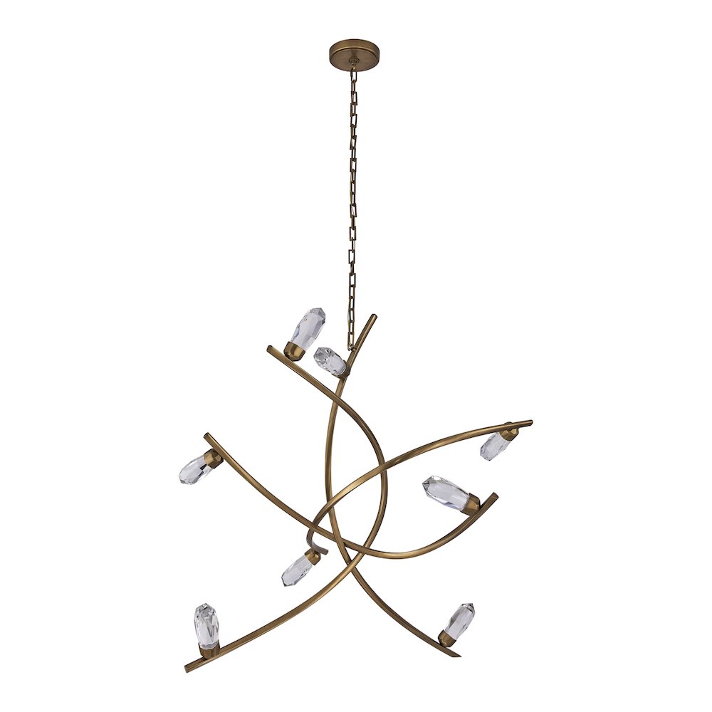 Bilancia 48-in (28-watt) LED True Brass Chandelier