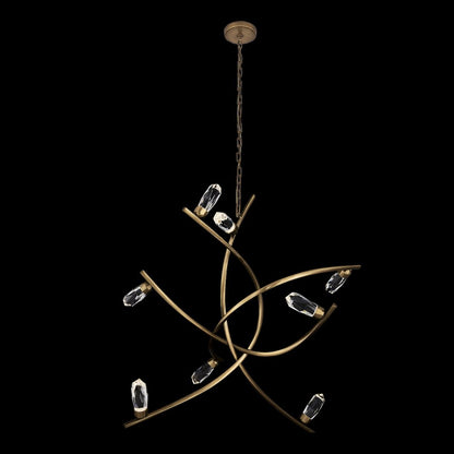 Bilancia 48-in (28-watt) LED True Brass Chandelier
