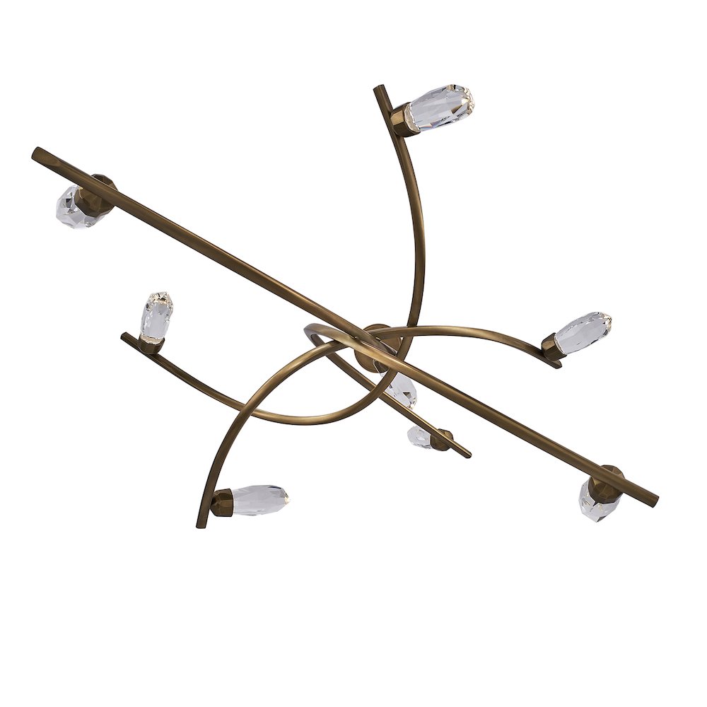 Bilancia 48-in (28-watt) LED True Brass Chandelier