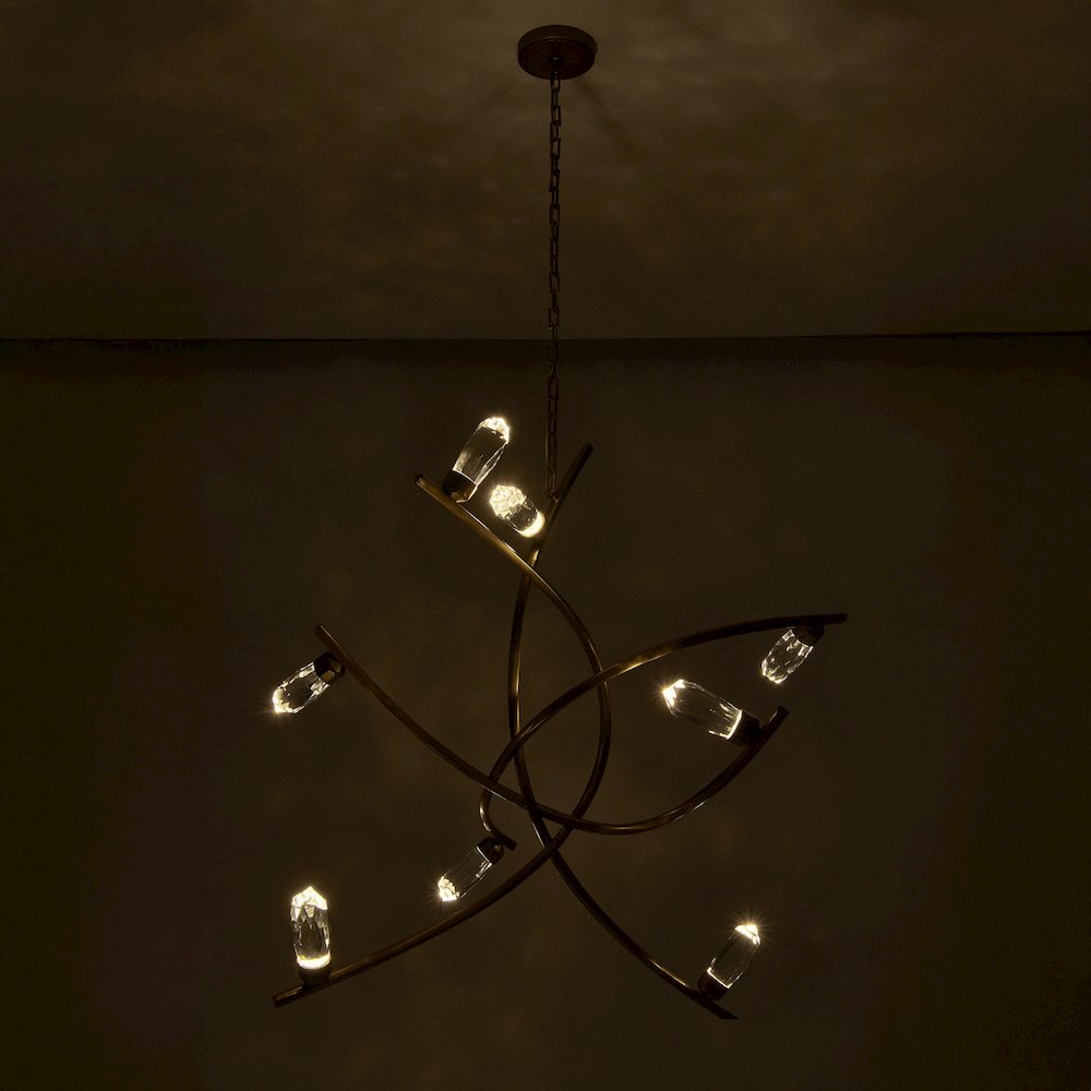 Bilancia 48-in (28-watt) LED True Brass Chandelier