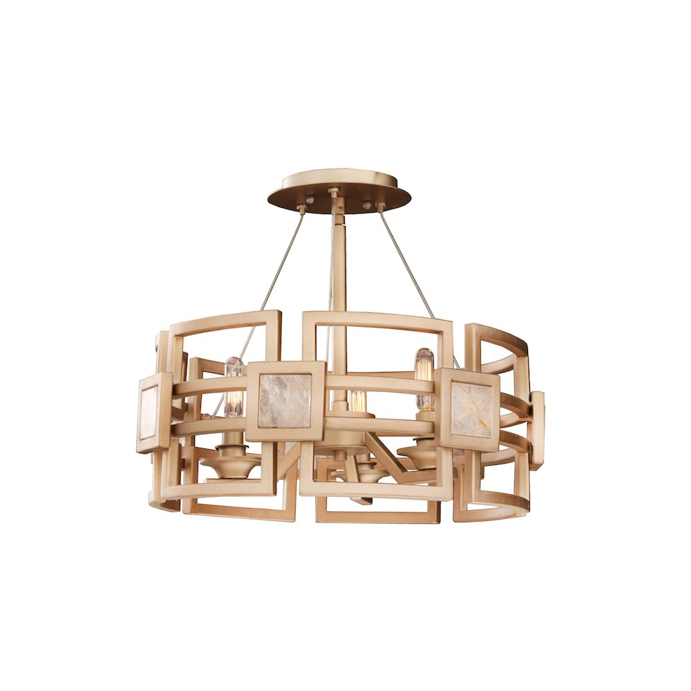 Metropolis 3 Light Semi Flush Mount