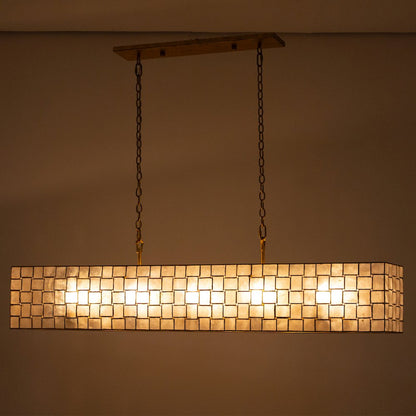 Roxy 59.75-in 10 Light Socket Oxidized Gold Leaf Linear Pendant