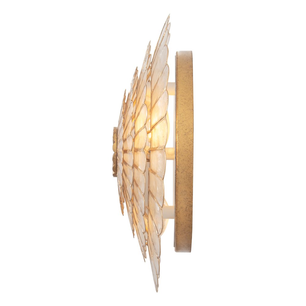 Samal 14-in 3 Light Socket Oxidized Gold Leaf Convertible Wall Sconce
