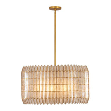 Fractal 28-in 8 Light (40-watt) Oxidized Gold Leaf Chandelier
