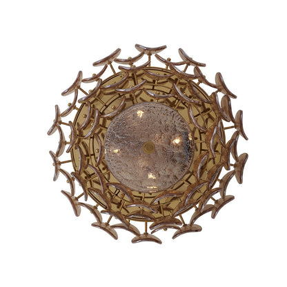 Uroko 19.75-in 4 Light (40-watt) Polished Winter Brass Flush Mount