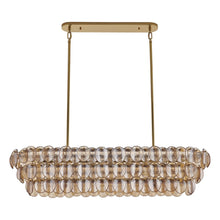 Uroko 49.5-in 9 Light (40-watt) Polished Winter Brass Linear Pendant