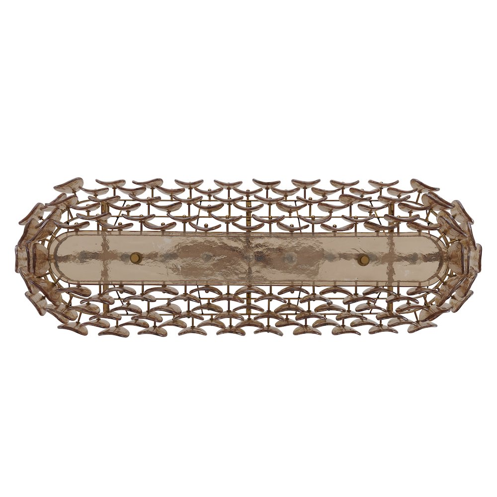 Uroko 49.5-in 9 Light (40-watt) Polished Winter Brass Linear Pendant