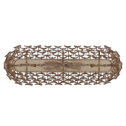 Uroko 49.5-in 9 Light (40-watt) Polished Winter Brass Linear Pendant