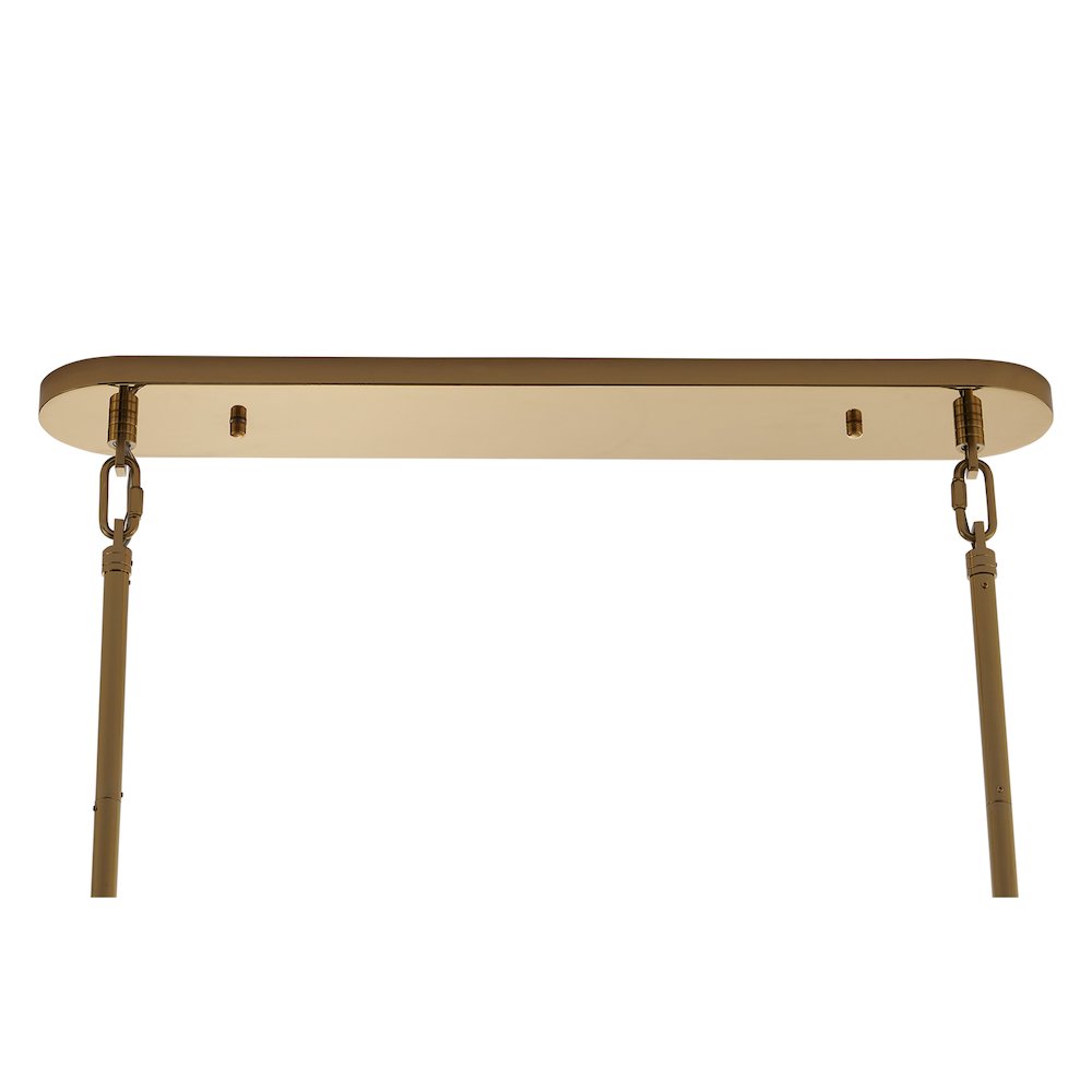Uroko 49.5-in 9 Light (40-watt) Polished Winter Brass Linear Pendant