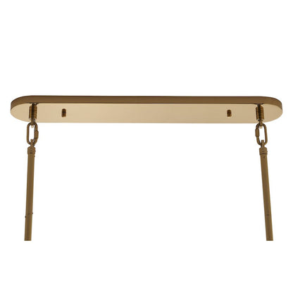 Uroko 49.5-in 9 Light (40-watt) Polished Winter Brass Linear Pendant