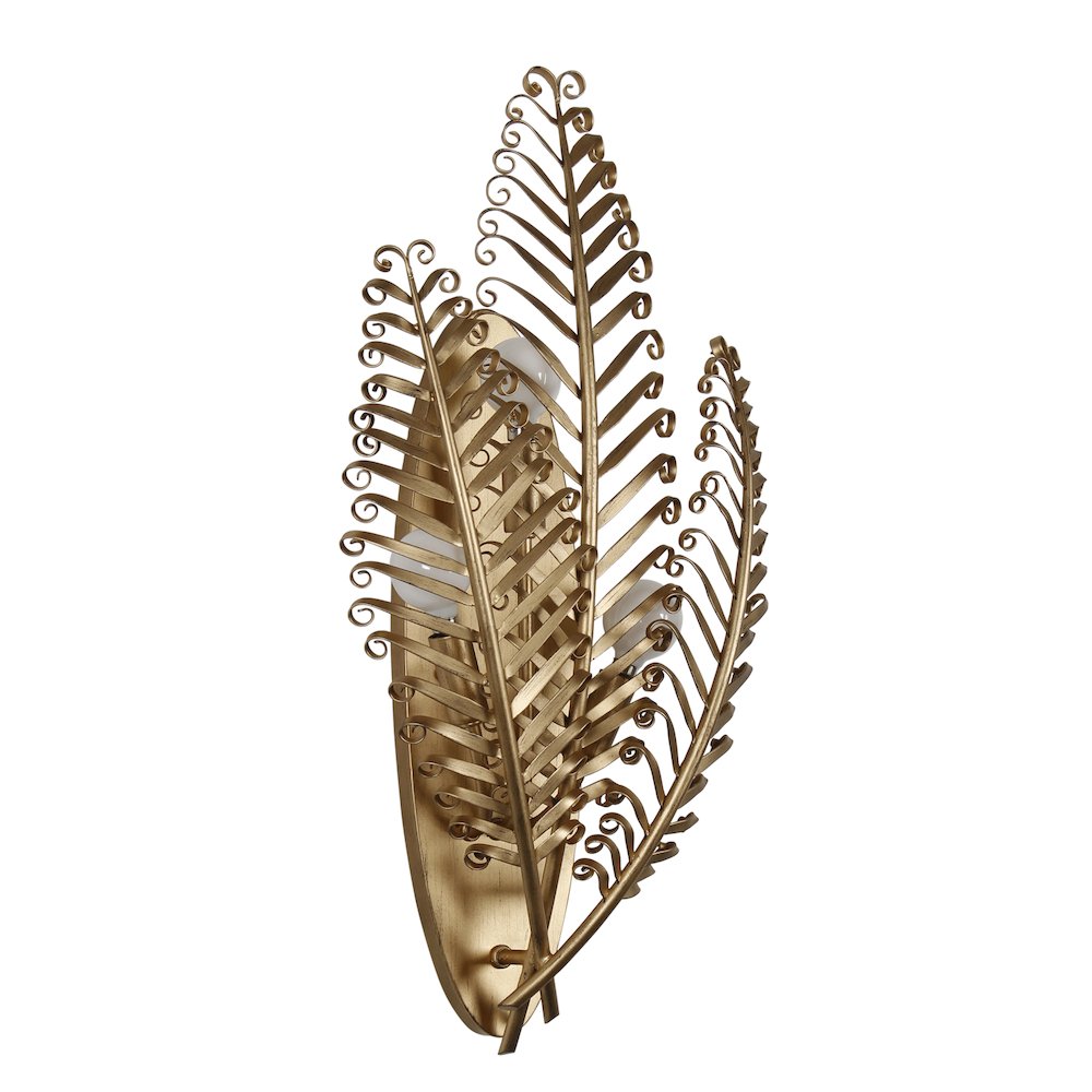 Fern 11.5-in 3 Light (40-watt) Modern Gold Wall Sconce
