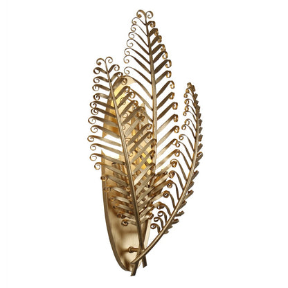 Fern 11.5-in 3 Light (40-watt) Modern Gold Wall Sconce