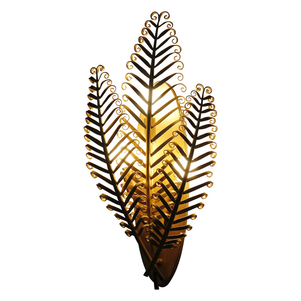 Fern 11.5-in 3 Light (40-watt) Modern Gold Wall Sconce