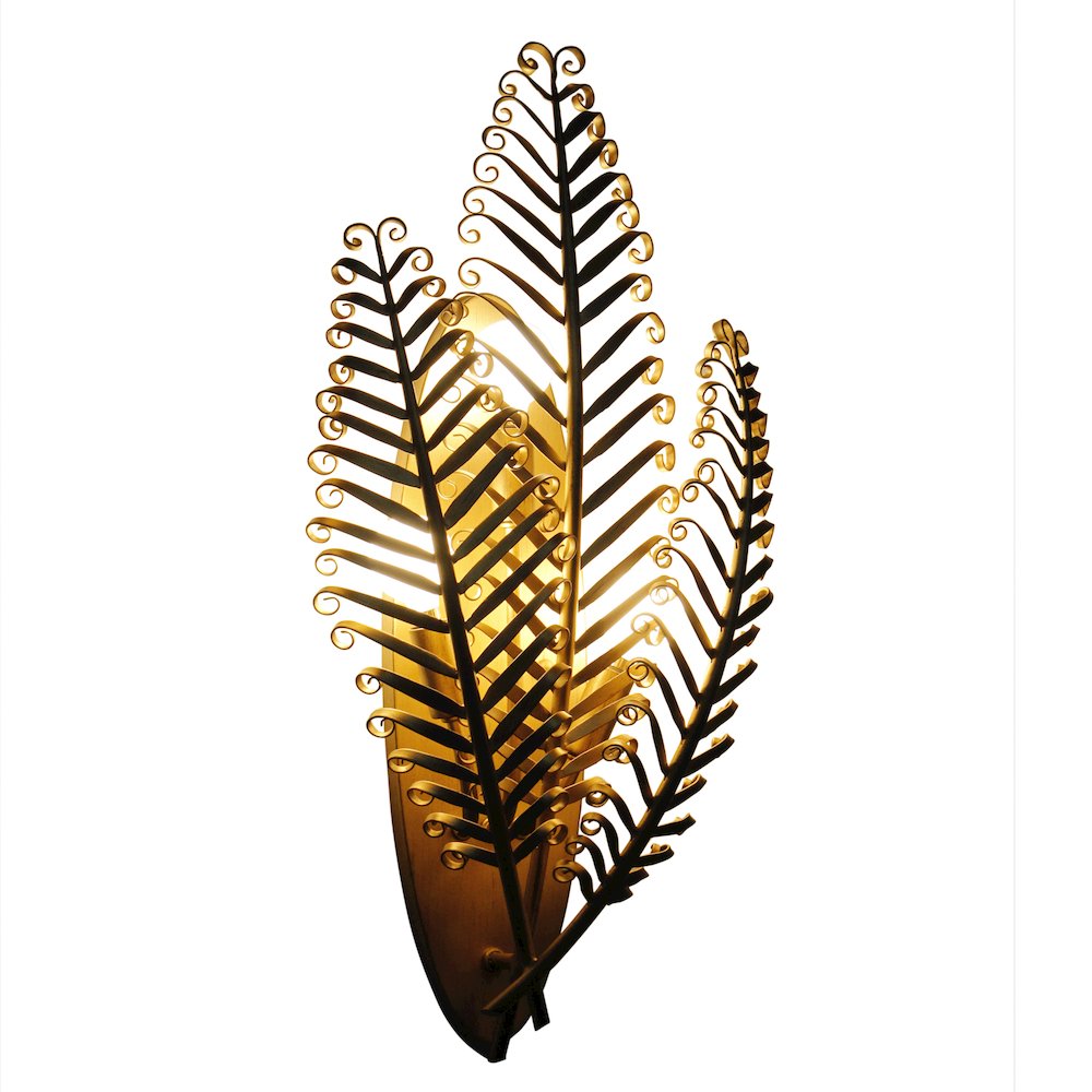 Fern 11.5-in 3 Light (40-watt) Modern Gold Wall Sconce