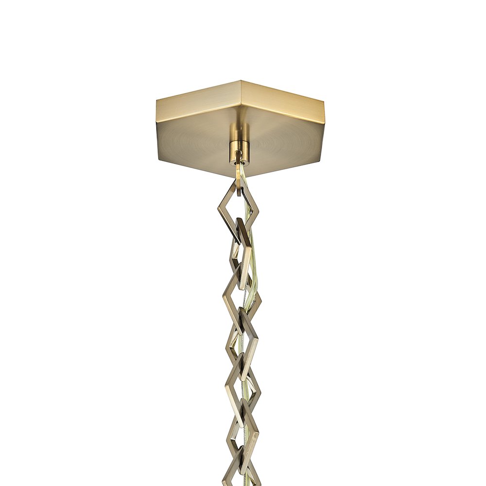 Bolsa 8-in 1 Light (40-watt) Winter Brass Pendant