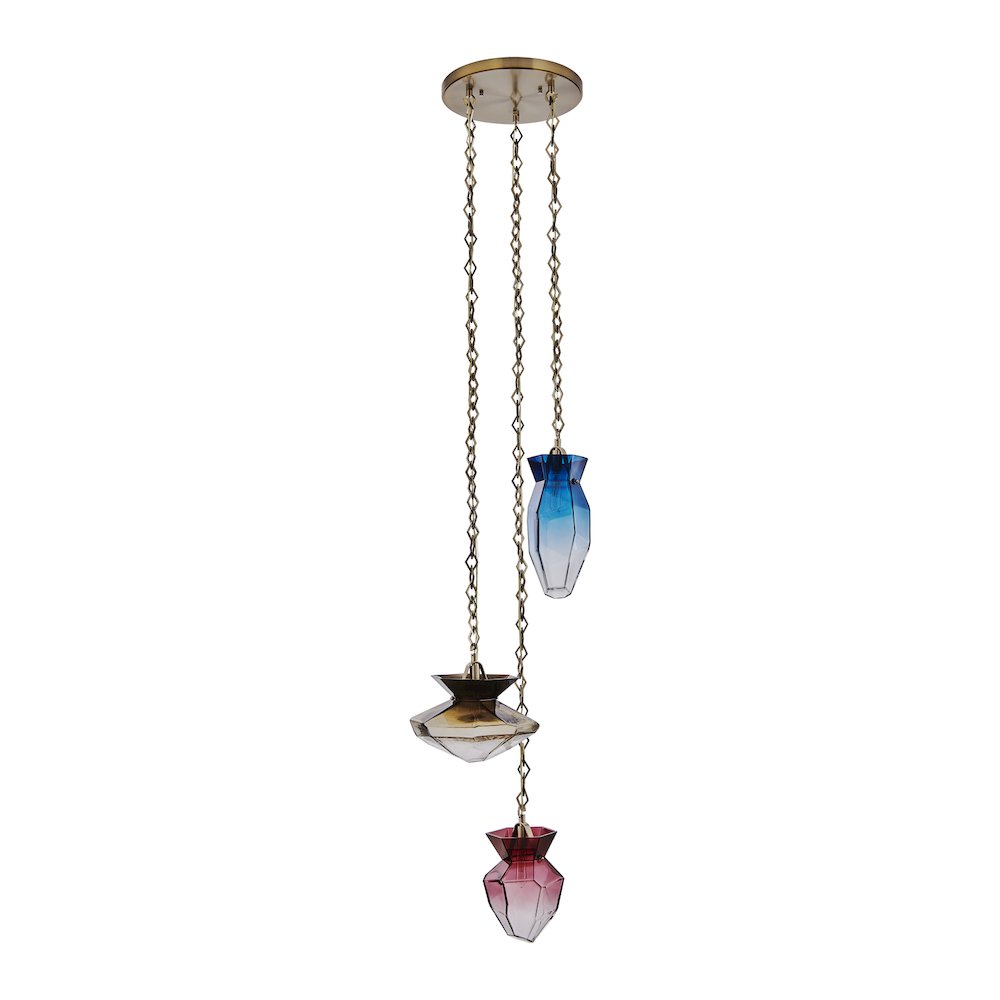 Bolsa 21.25-in 3 Light (40-watt) Winter Brass Chandelier