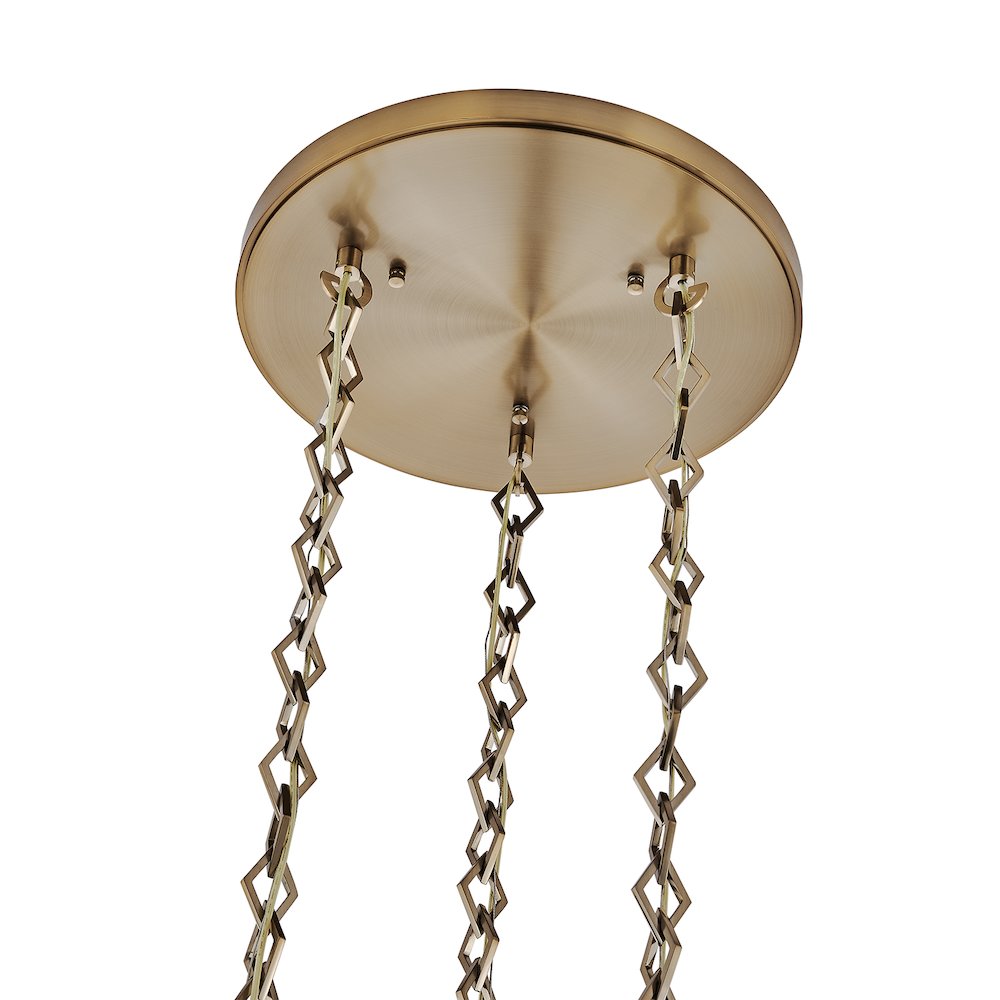 Bolsa 21.25-in 3 Light (40-watt) Winter Brass Chandelier