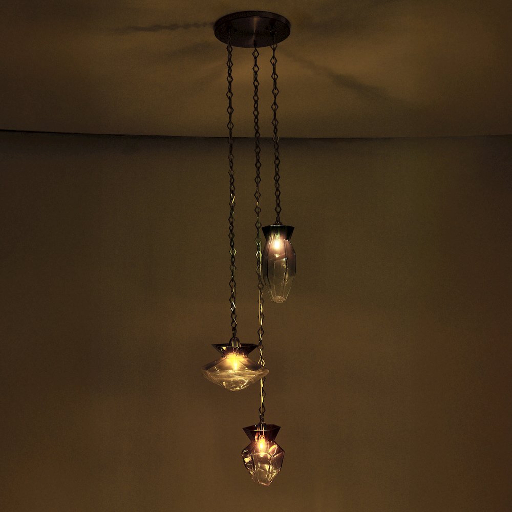 Bolsa 21.25-in 3 Light (40-watt) Winter Brass Chandelier