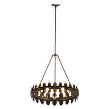Vittoria 28-in 6 Light (40-watt) Pearlized Antique Brass Chandelier