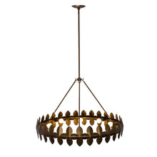 Vittoria 34-in 9 Light (40-watt) Pearlized Antique Brass Chandelier
