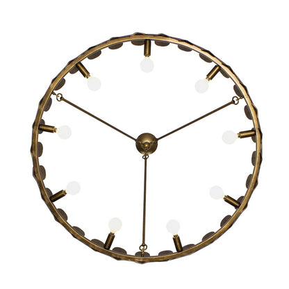 Vittoria 34-in 9 Light (40-watt) Pearlized Antique Brass Chandelier