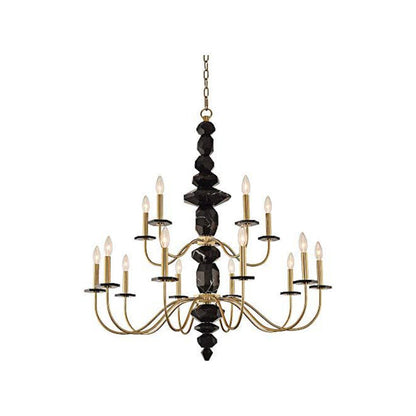 Piedra (10+5) Light 2 Tier Chandelier