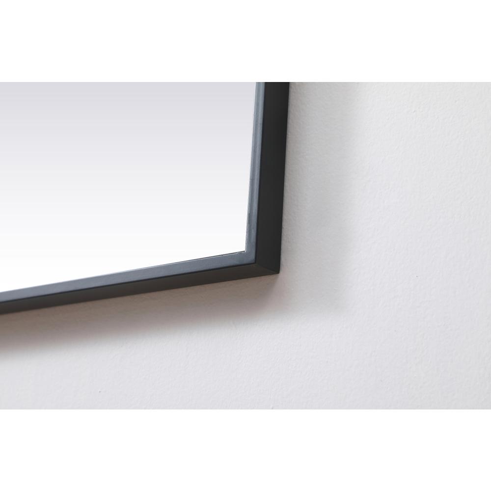 Metal Frame Square Mirror 48 inch in Black