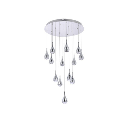 Amherst 30 inch LED chandelier in chrome