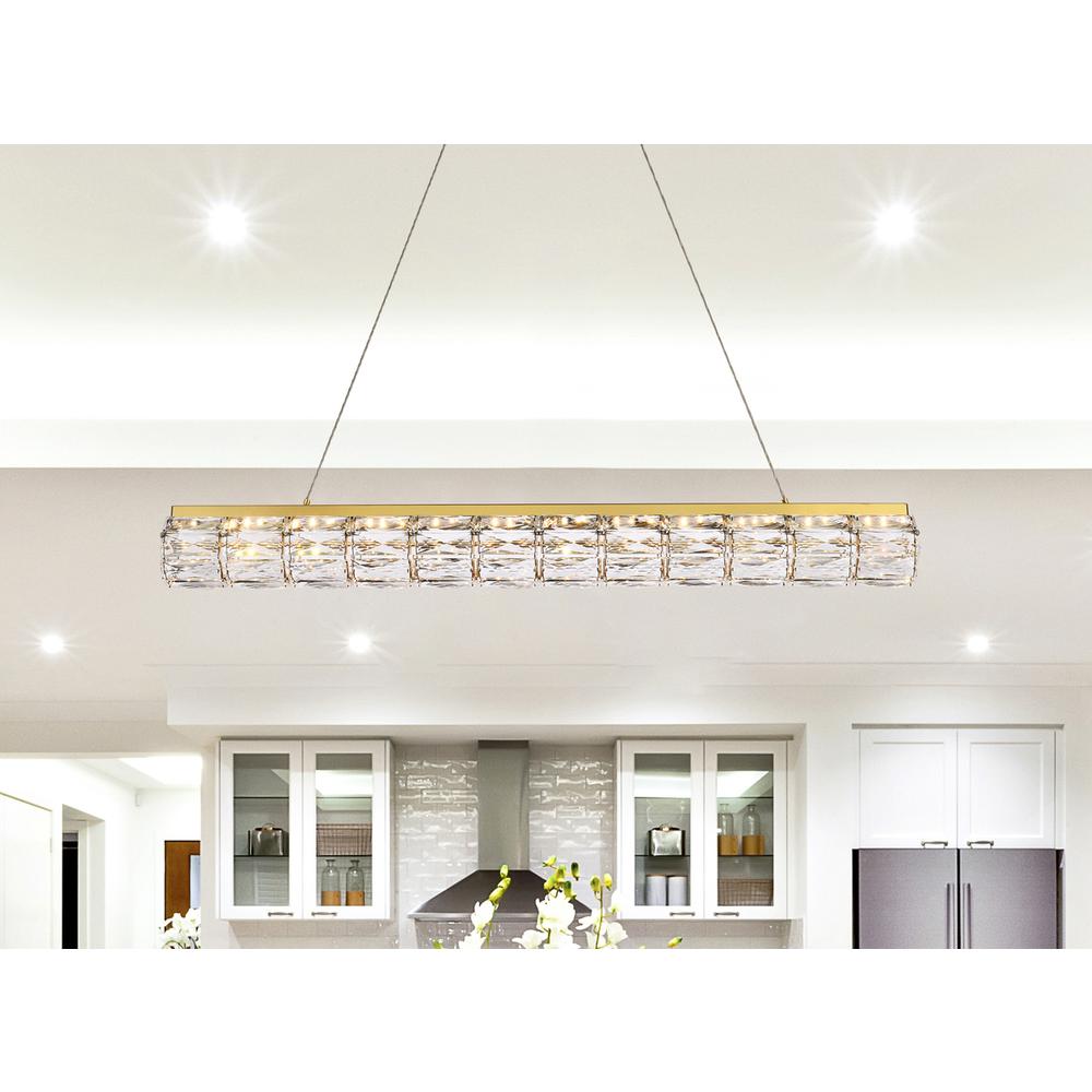 Valetta 36 inch LED linear pendant in gold