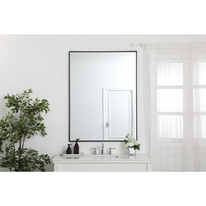Metal frame rectangle mirror 36 inch in Black