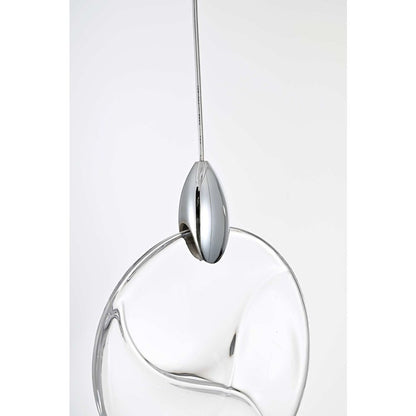 Avery 12 inch Crystal Pendant in Chrome