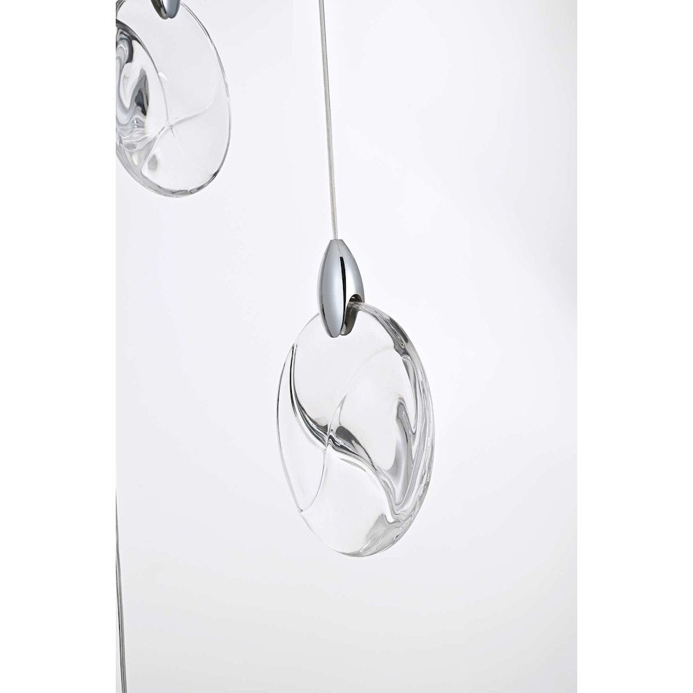 Avery 12 inch Crystal Pendant in Chrome
