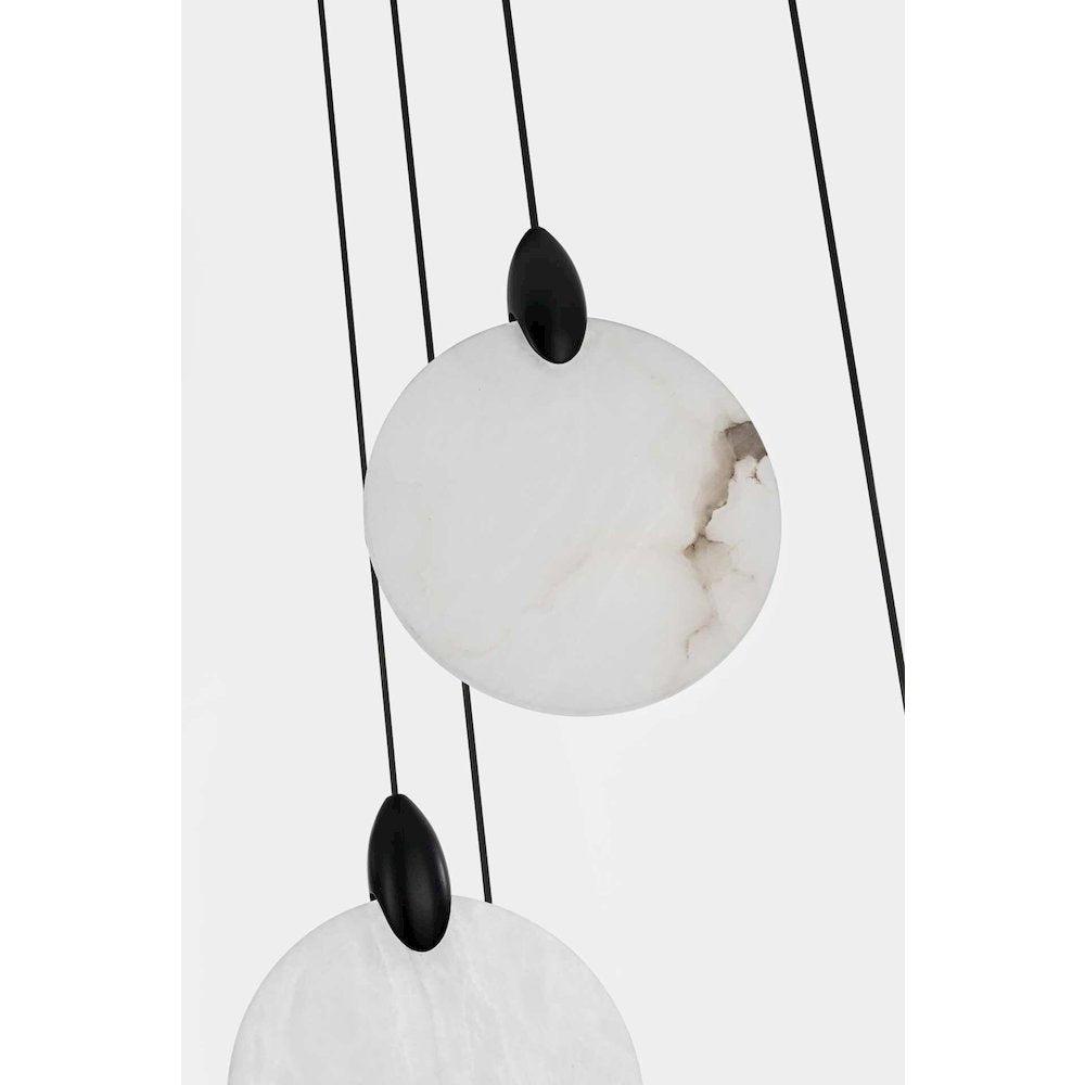 Avery 16 inch Alabaster Pendant in Black